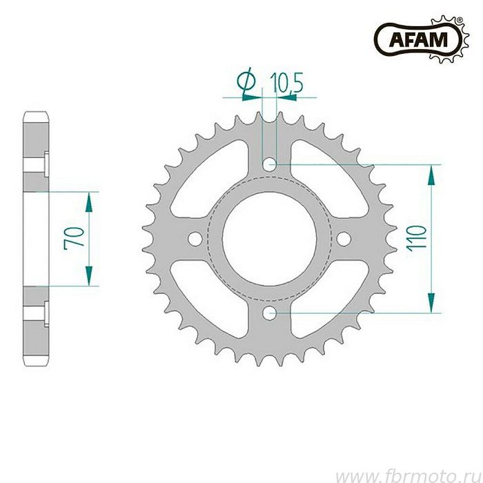 10402-36 Звезда ведомая #530 CB 400 N AFAM 10402-36