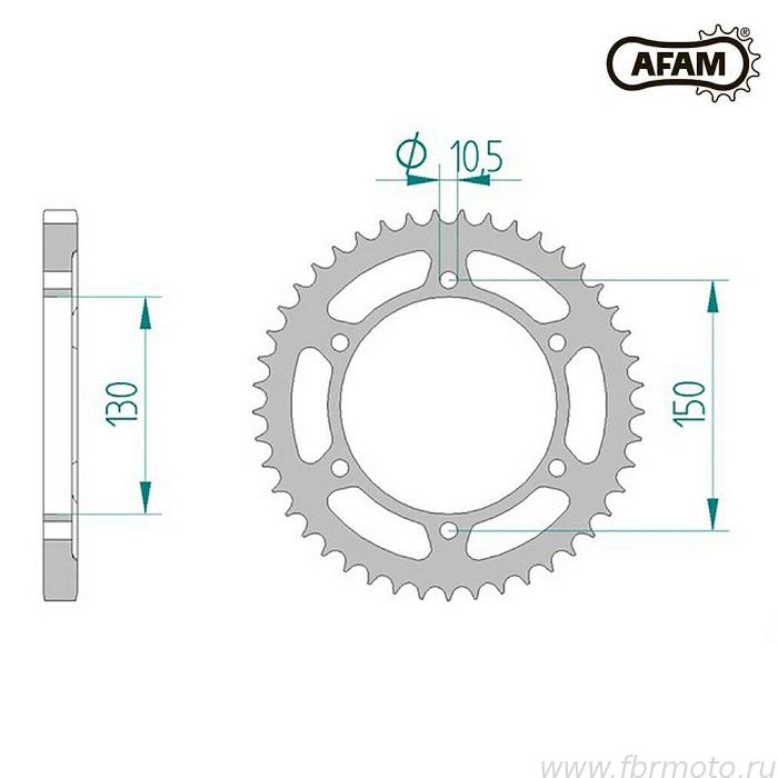 10502-49 Звездочка цепи AFAM 10502-49 (JTR300.49)