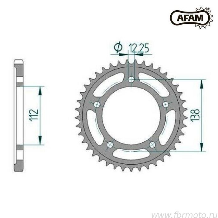 10613-43 Звезда ведомая 525# CB600 Hornet AFAM 10613-43 (JTR1304.43)