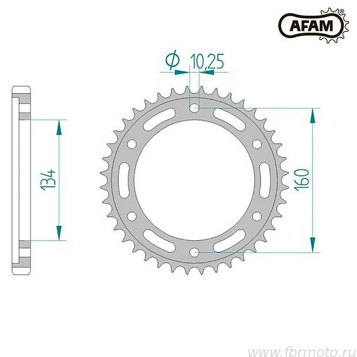 10616-40 Звезда ведомая 530# CBR100RR 4, 5 , VTR1000 SP1 SP2 AFAM 10616-40 (JTR1306.40)