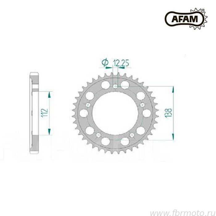 11508-44 Звезда ведомая (алюминий) 530# CBR1100XX 96-08 AFAM 11508-44