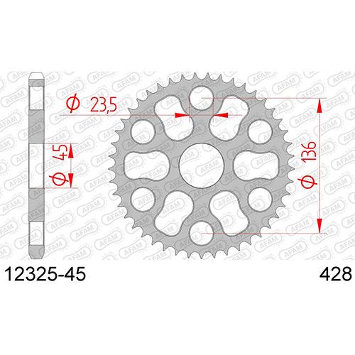 12325-45 Звезда ведомая 428 AFAM 12325-45