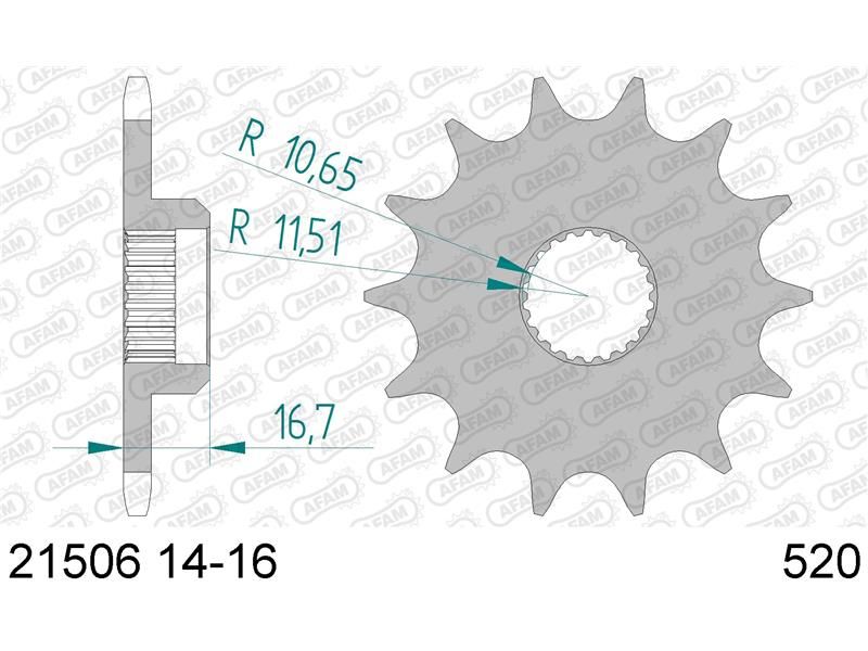 21506-16 Звезда ведущяя, #520 XJ 600 N Diversion AFAM 21506-16 (JTF582.16)