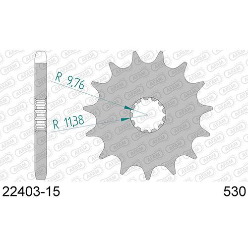 22403-15 Звезда ведущяя #530 GSX 400 F GR 650 X AFAM 22403-15