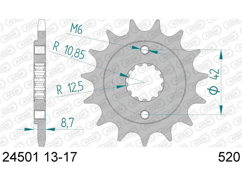 24501-16 Звезда ведущяя, #520 (512.16) GPZ 400 ZR 400 KLE 500 ZR 550 AFAM 24501-16 (JTF512.16)