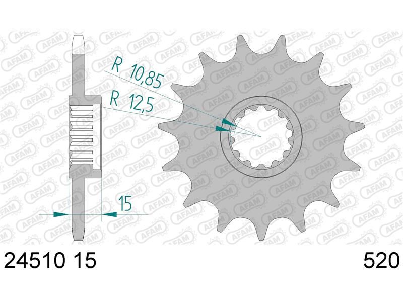 24510-15 Звезда ведущяя, #520 ZX-6 R AFAM 24510-15 (JTF1307.15)