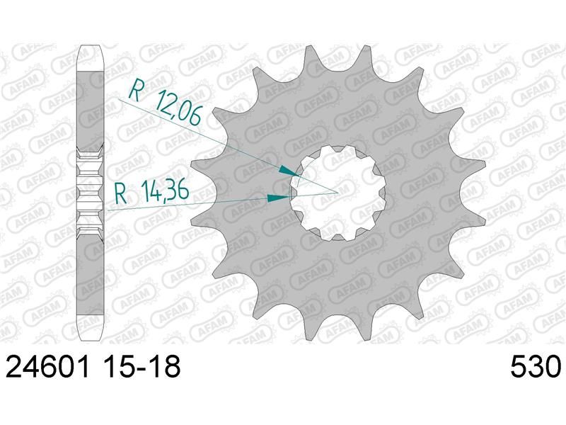 24601-18 Звезда ведущяя #530 ZX-12 R AFAM 24601-18 (JTF517.18)