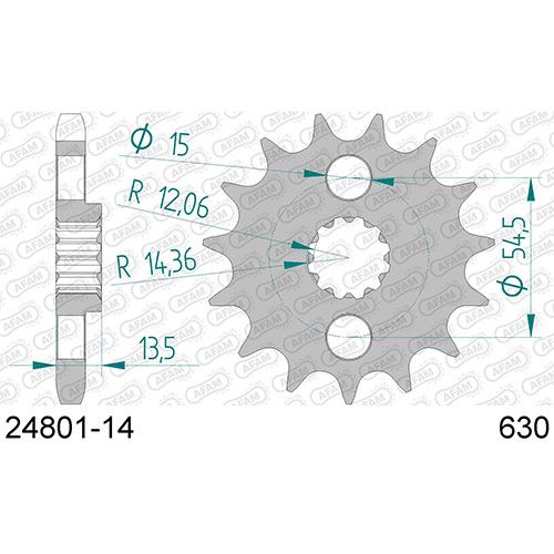 24801-14 Звезда ведущяя #630 Z 1000 AFAM 24801-14