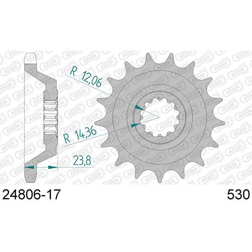 24806-17 Звезда ведущяя #530 ZZR 1100 AFAM 24806-17