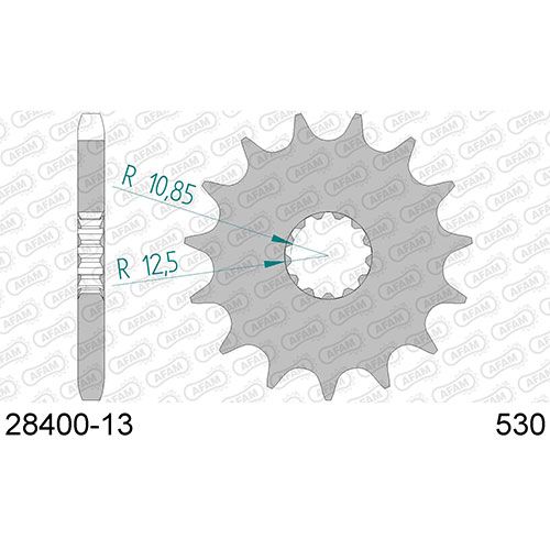 28400-13 Звезда ведущяя, #530 ZZR 400 ZZR 600 GPX 750 VN 800 GSF 600 SV 1000 YZF 600 R Thundercat AFAM 28400-13 (JTF513.13)