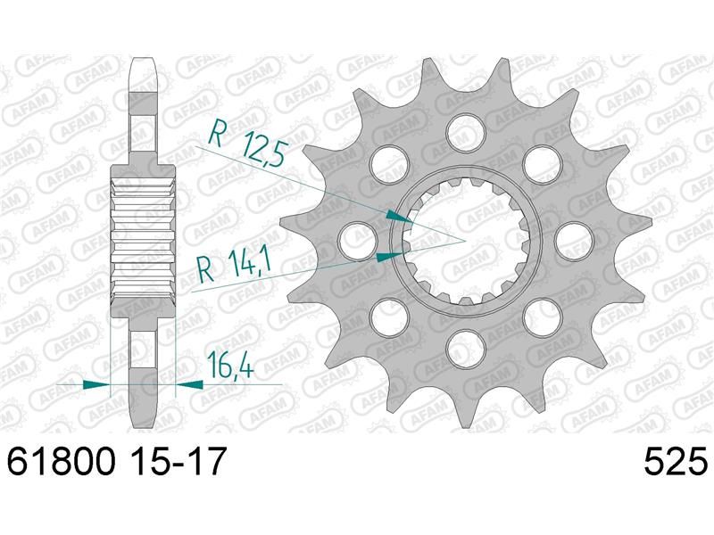 61800-17 Звезда ведущая 525 AFAM 61800-17