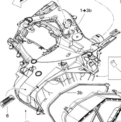 Воздухозаборник оригинал BRP 508000715 508000592 для BRP LYNX/Ski-Doo (Secondary Chamber Ass'y)