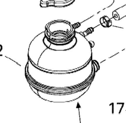 Расширительный бачок оригинал BRP 509000368 для BRP LYNX/Ski-Doo (Coolant Tank)