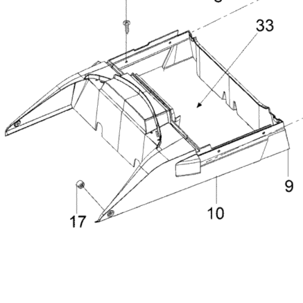 Основание багажника пластик Оригинал BRP 510006243 510004874 для BRP LYNX/Ski-Doo (Storage Box XU)