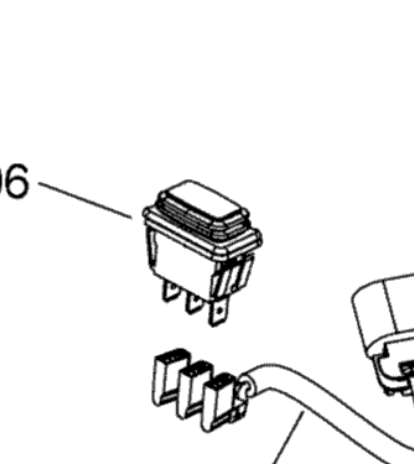 Кнопка включения Эко режима оригинал BRP 515177569 для BRP LYNX/Ski-Doo (ECO Rocker Switch)