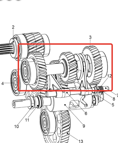 Вал КПП оригинал BRP 619230053 619230051 для BRP LYNX/Ski-Doo (Main Shaft Ass'y)