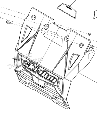 BRP 520000949 SNOW GUARD, Bombardier