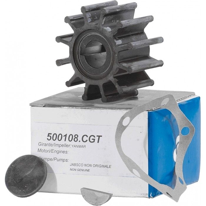 Крыльчатка помпы охлаждения двигателя Yanmar 500108CGT CEF для лодочных моторов (145410-46090, 124310-46090)