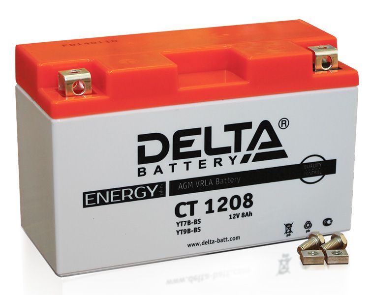 Аккумулятор Delta CT 1208 (YT7B-BS, YT7B-4)