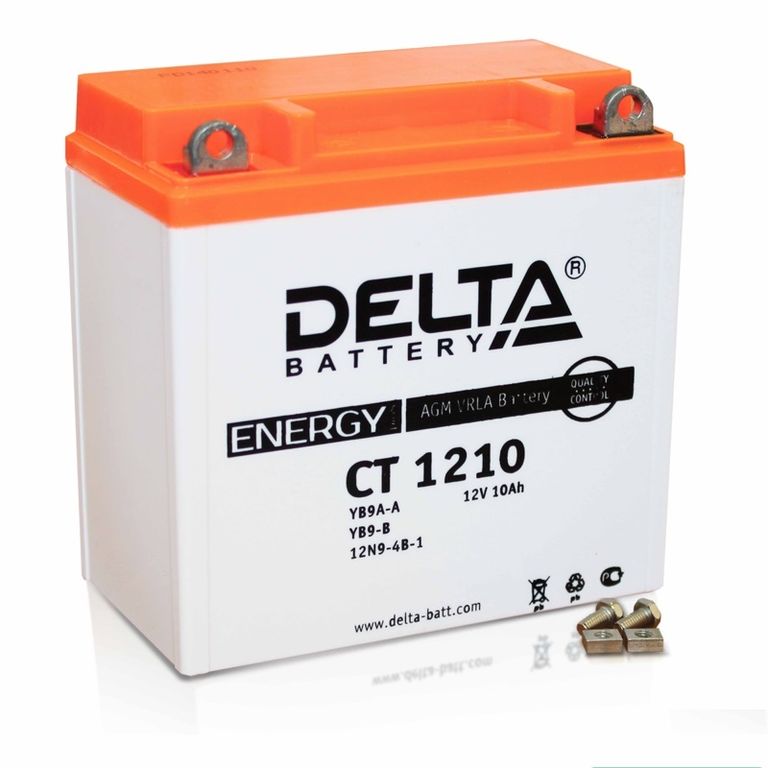 Аккумулятор Delta CT 1210 (YB9A-A, YB9-B, 12N9-4B-1)