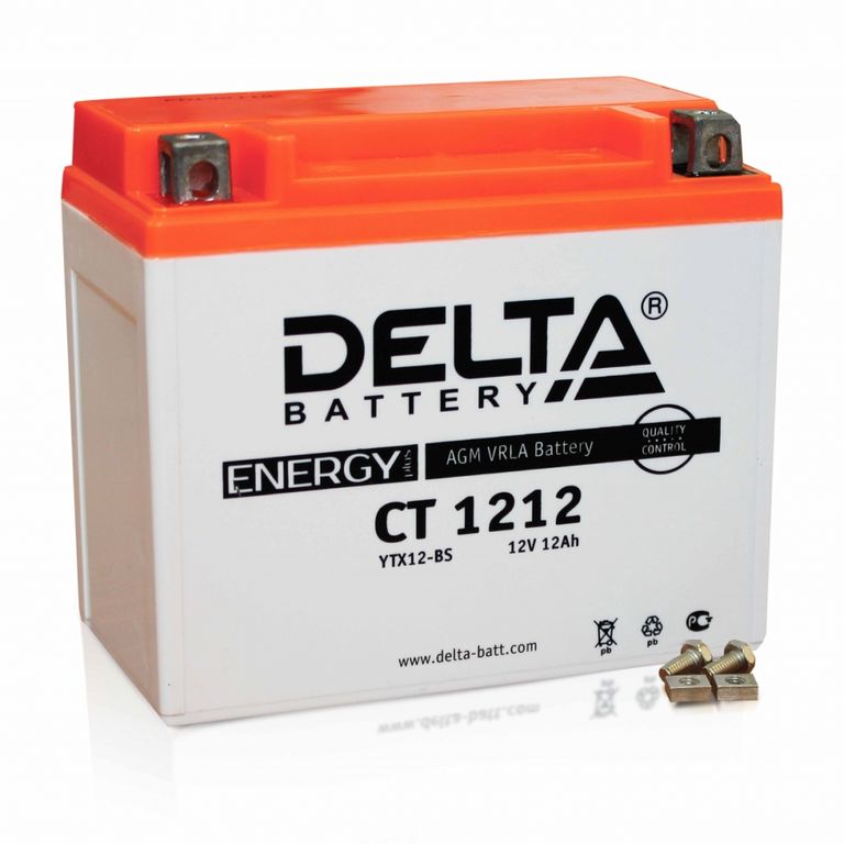 Аккумулятор Delta CT 1212 (YTX14-BS, YTX12-BS)