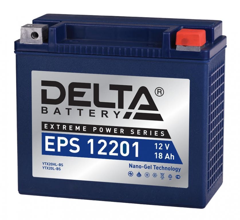 Аккумулятор Delta EPS 12201 (YTX20L-BS, YTX20HL-BS,YB16CL-B, YB16L-B, YB18L-A, ETX20HL-BS)