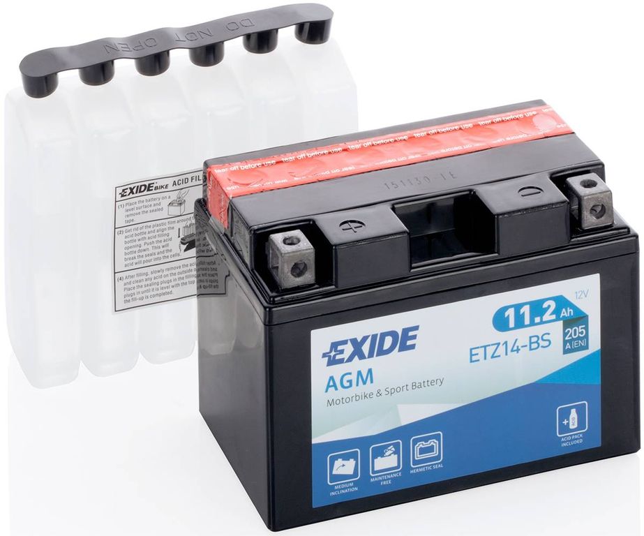 Аккумулятор EXIDE ETZ14-BS (512 97; YTZ12S, YTZ12BS; YTZ14S)