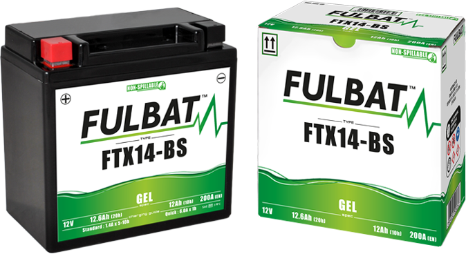 Аккумулятор гелевый FULBAT FTX14-BS-GEL (YTX14-BS)