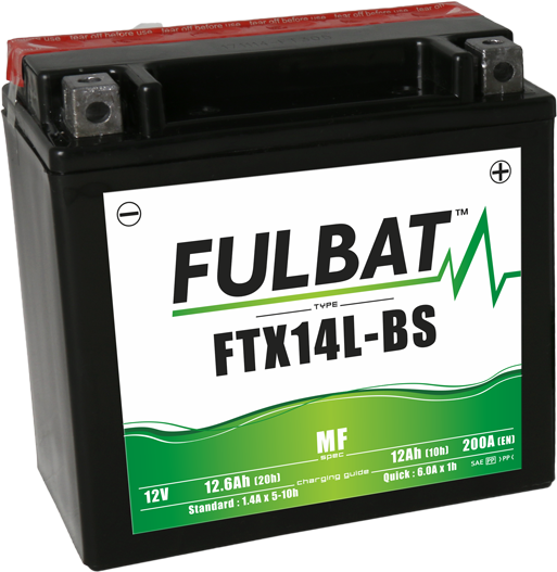 Аккумулятор FULBAT FTX14L-BS (YTX14L-BS) (65958-04, 65958-04A, 65958-04B, 65958-04C)