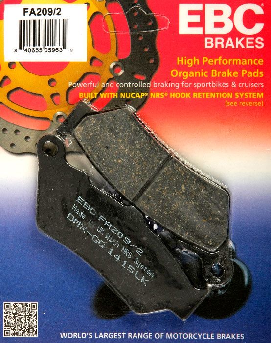 Тормозные колодки перед/зад GODZILLA FA209 (FA209/2) для DUCATI BMW HONDA HUSQVARNA KTM TRIUMPH VICTORY YAMAHA