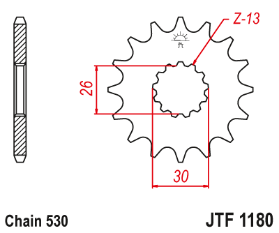 Звезда ведущая JT JTF1180.17 (JTF1180-17) (F1180-17)