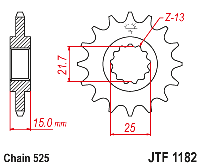 Звезда ведущая JT JTF1182.14 (JTF1182-14) (F1182-14)