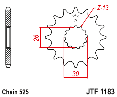 Звезда ведущая JT JTF1183.17 (JTF1183-17) (F1183-17)