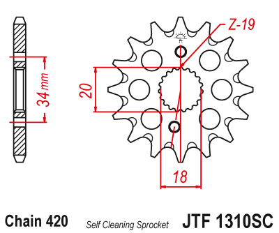 Звезда ведущая JT JTF1310.15SC (JTF1310-15SC) (F1310-15SC)
