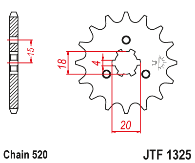 Звезда ведущая JT JTF1325.11 (JTF1325-11) (F1325-11)