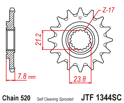 Звезда ведущая JT JTF1344.13SC (JTF1344-13SC) (F1344-13SC)