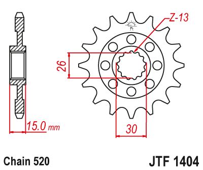 Звезда ведущая JT JTF1404.17 (JTF1404-17) (F1404-17)