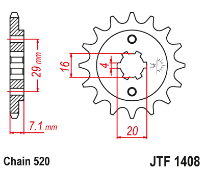 Звезда ведущая JT JTF1408.15 (JTF1408-15) (F1408-15)