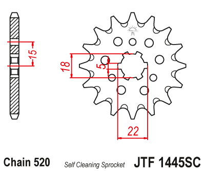 Звезда ведущая JT JTF1445.13SC (JTF1445-13SC) (F1445-13SC)