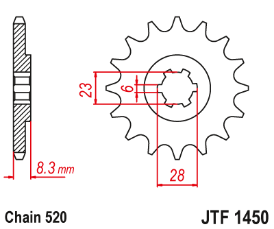 Звезда ведущая JT JTF1450.14 (JTF1450-14) (F1450-14)