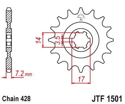 Звезда ведущая JT JTF1501.13 (JTF1501-13) (F1501-13)