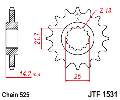 Звезда ведущая JT JTF1531.15 (JTF1531-15) (F1531-15)