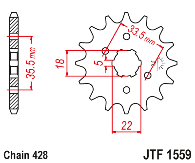 Звезда ведущая JT JTF1559.14 (JTF1559-14) (F1559-14)