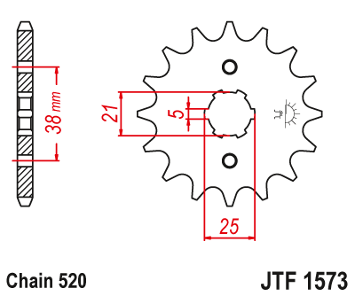 Звезда ведущая JT JTF1573.13 (JTF1573-13) (F1573-13)