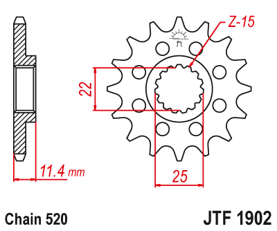Звезда ведущая JT JTF1902.17 (JTF1902-17) (F1902-17)