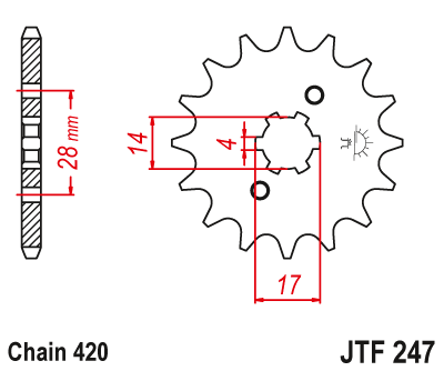 Звезда ведущая JT JTF247.13 (JTF247-13) (F247-13)