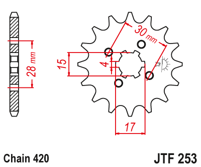 Звезда ведущая JT JTF253.14 (JTF253-14) (F253-14)