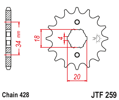 Звезда ведущая JT JTF259.13 (JTF259-13) (F259-13)