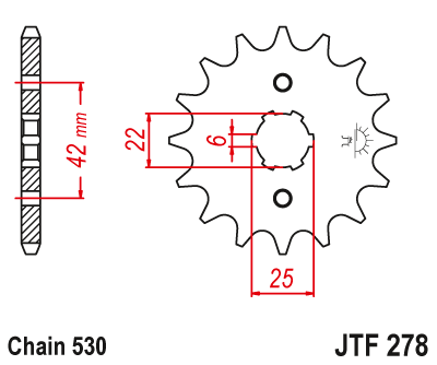 Звезда ведущая JT JTF278.15 (JTF278-15) (F278-15)