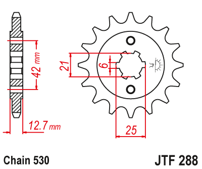 Звезда ведущая JT JTF288.17 (JTF288-17) (F288-17)